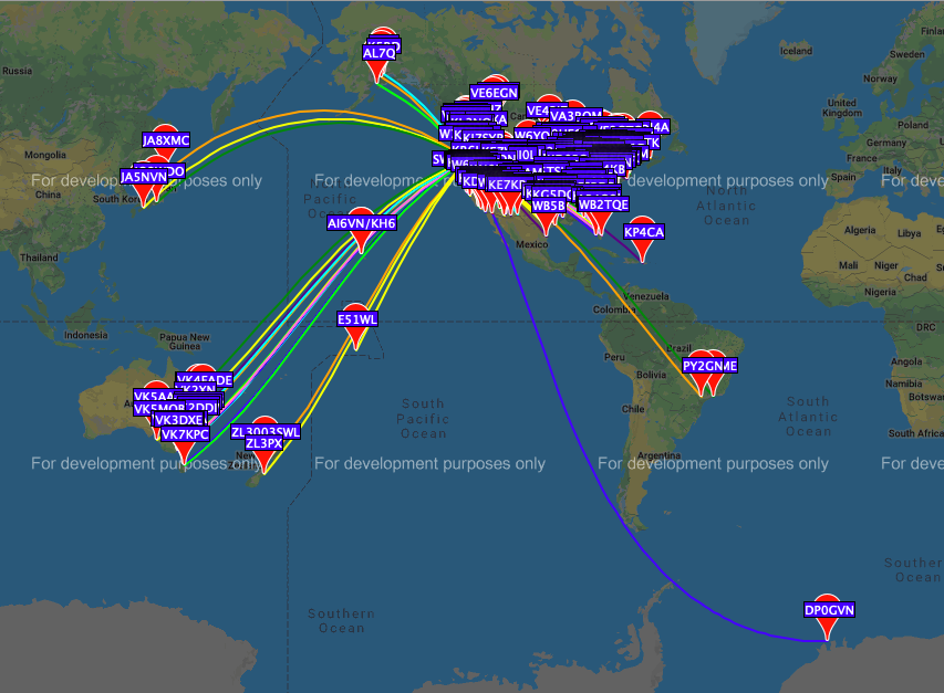 WSPRnet Map